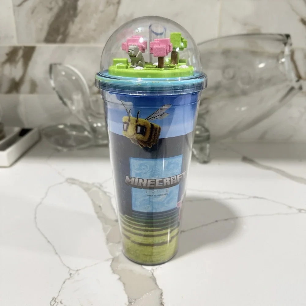 Minecraft Tumbler Cup Dome Lid - Creeper Bee Sheep - Movie Release Exclusive
